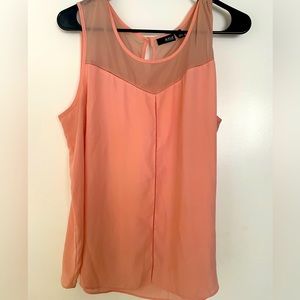 ANA coral pink sleeveless blouse